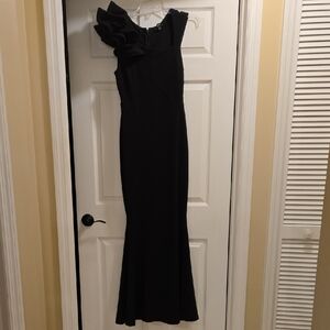 Lulu's Elegant Black One Shoulder Dress